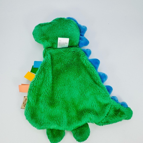 Itzy Ritzy Teether Crinkle Toy Baby Green Dino Dinosaur 9” Lovey - Picture 2 of 6